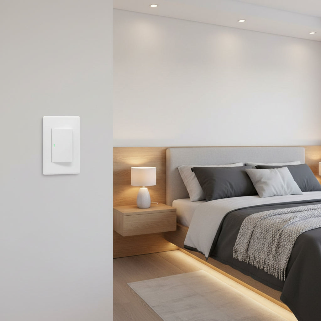1 Lever 1 way switch - White.