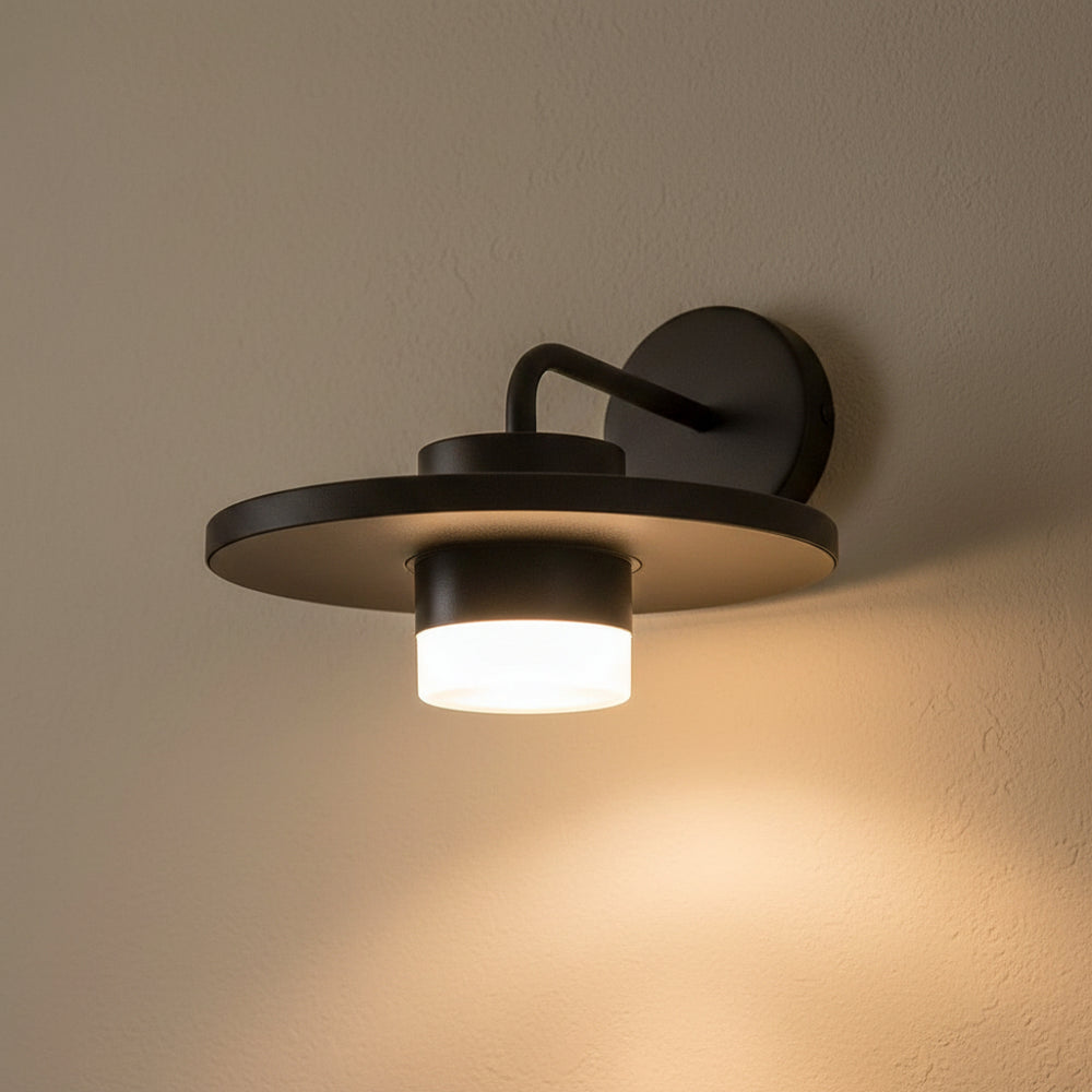 Eurolux Plato 1LT Outdoor Wall Light Black LED 7w 3000K-O653