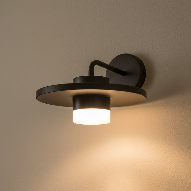 Eurolux Plato 1LT Outdoor Wall Light Black LED 7w 3000K-O653