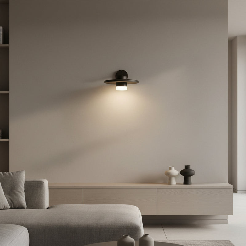 Eurolux Plato 1LT Outdoor Wall Light Black LED 7w 3000K-O653