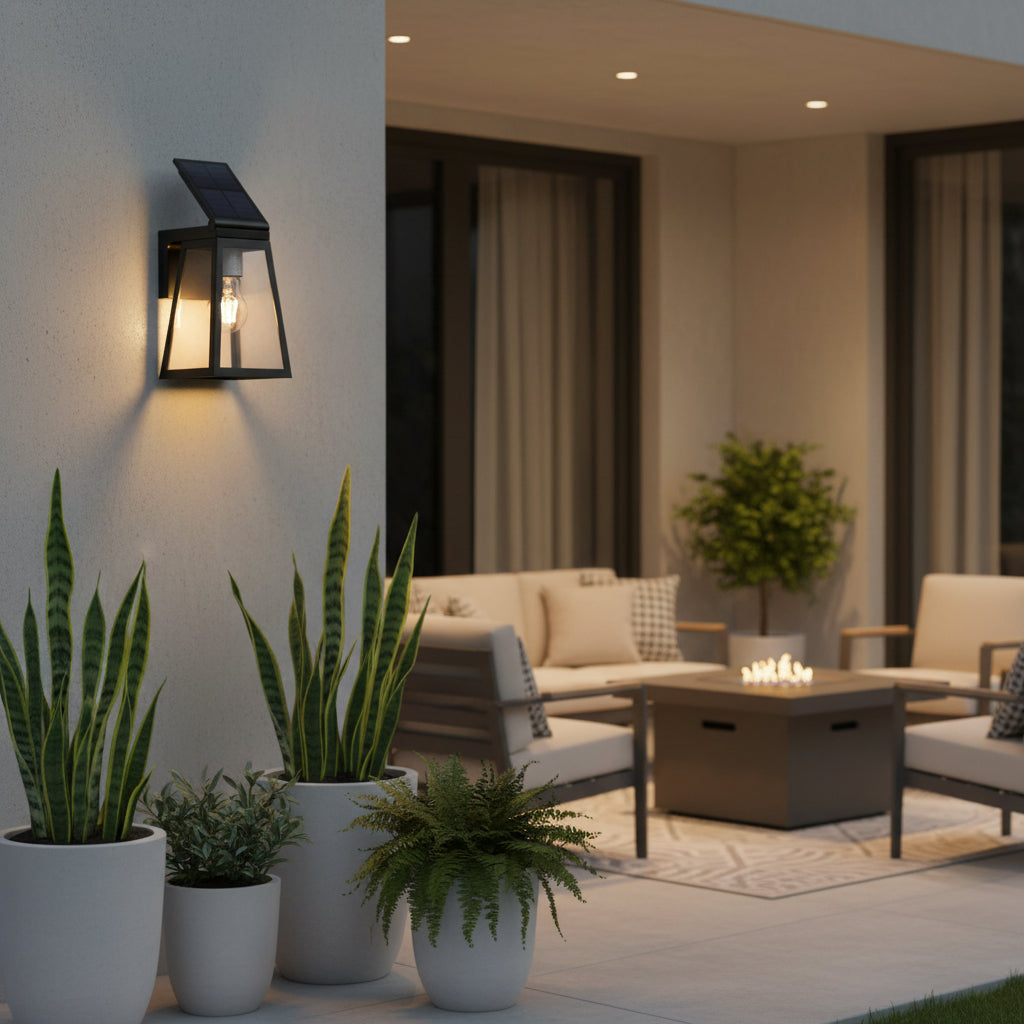 Eurolux Fia Solar Wall Light Matt Black LED 2w 2700K 200lm-O654