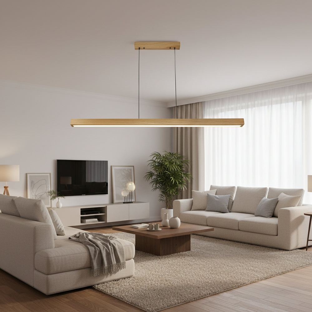 Eurolux Ona Pendant White Ash Wood LED 18w 4000K-P1376