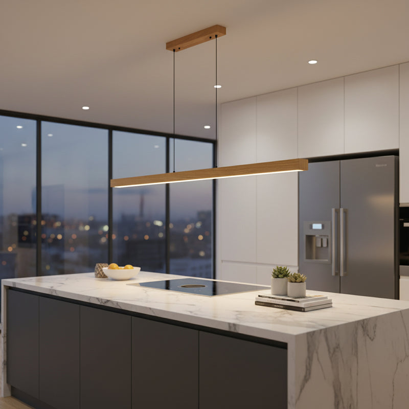 Eurolux Ona Pendant White Ash Wood LED 18w 4000K-P1376
