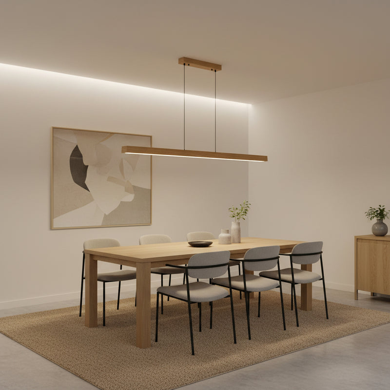Eurolux Ona Pendant White Ash Wood LED 18w 4000K-P1376