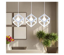 Metal matte White cubes pendant light - Row of 03. - Mr.Smart SA's Best Online Shopping Store
