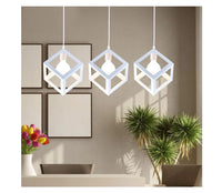 Metal matte White cubes pendant light - Row of 03. - Mr.Smart SA's Best Online Shopping Store