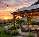 20M 20 Bulbs- Solar LED Festoon Outdoor String Lights.