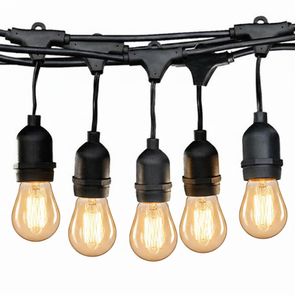 10m 10 Bulbs Plug-In LED Festoon String Light (Bulbs Included).
