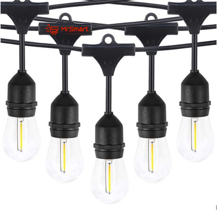 Lighting Outdoor LED Festoon Vintage Blub String Lights - Bulbs Included.