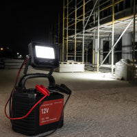 10W 12V DC LED Flood Light with battery clamp-IP66-6500K.