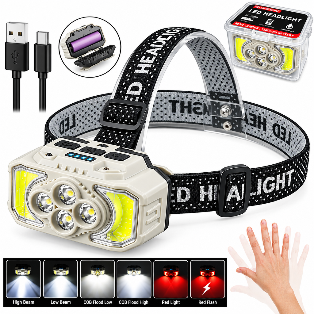 4 LED High quality rechargeable Head lamp. - Mr.Smart SA's Best Online Shopping Store