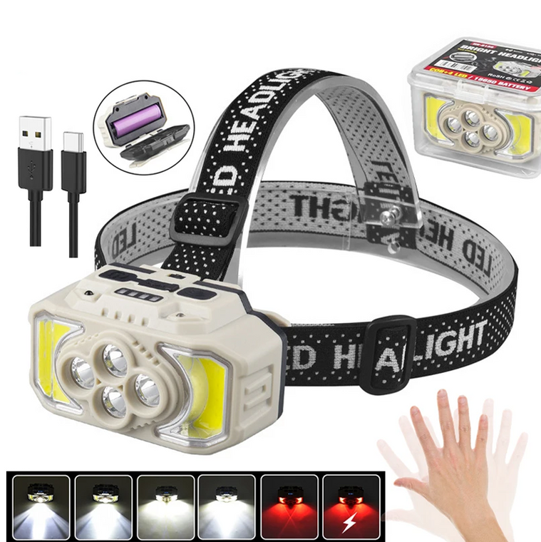 4 LED High quality rechargeable Head lamp.