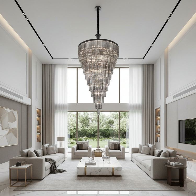 K-Light KLCH-6515/34-BL 230v 40W E14 GRANDIOSE Crystal Chandelier.