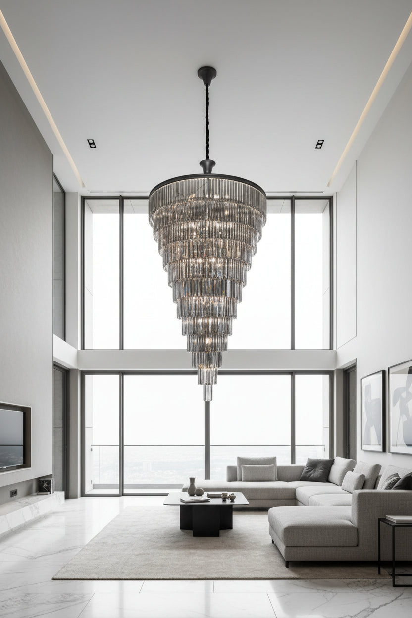 K-Light KLCH-6515/34-BL 230v 40W E14 GRANDIOSE Crystal Chandelier.