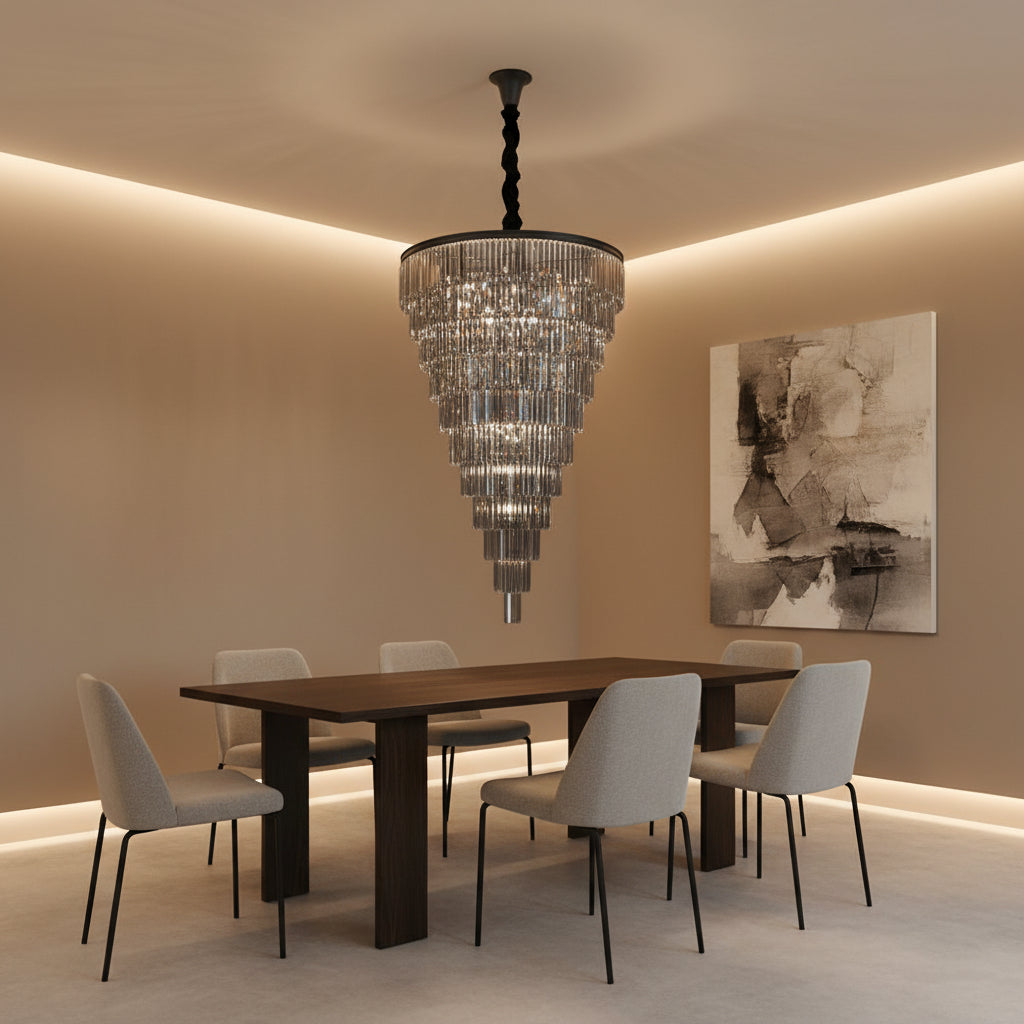 K-Light KLCH-6515/34-BL 230v 40W E14 GRANDIOSE Crystal Chandelier.