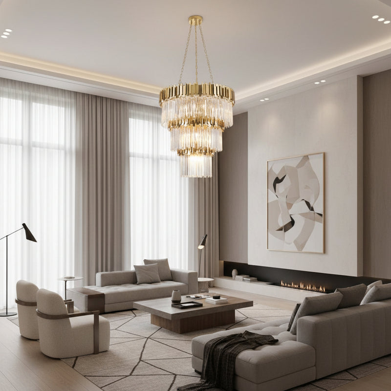 K-Light KLCH-6002/27 230v 40W E14 Supreme Large Crystal Chandelier.