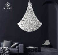 K-Light KLCH-6004/26 230V 40W E14 Mermaid Crystal Chandelier