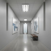 RPR347 Recessed Ceiling Light wired for LED T8 3x18w Cord set -  Pack of 02