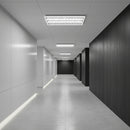 RPR347 Recessed Ceiling Light wired for LED T8 3x18w Cord set -  Pack of 02