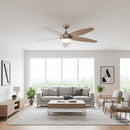 Ceiling Fan with Light Satin Chrome-RF20