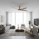 Ceiling Fan with Light Satin Chrome-RF20