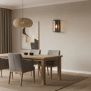 Modern Industrial Wall lamp with rectangular glass DL6140BK.