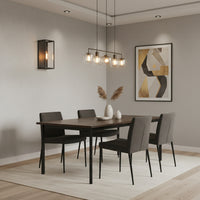 Modern Industrial Wall lamp with rectangular glass DL6140BK.