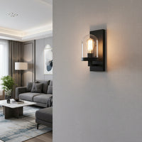 Modern Industrial Wall lamp with Oval glass DL6139BK.