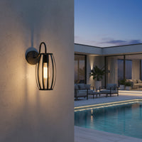 Retro Industrial Oval Cage Wall lamp DL6144 GD.