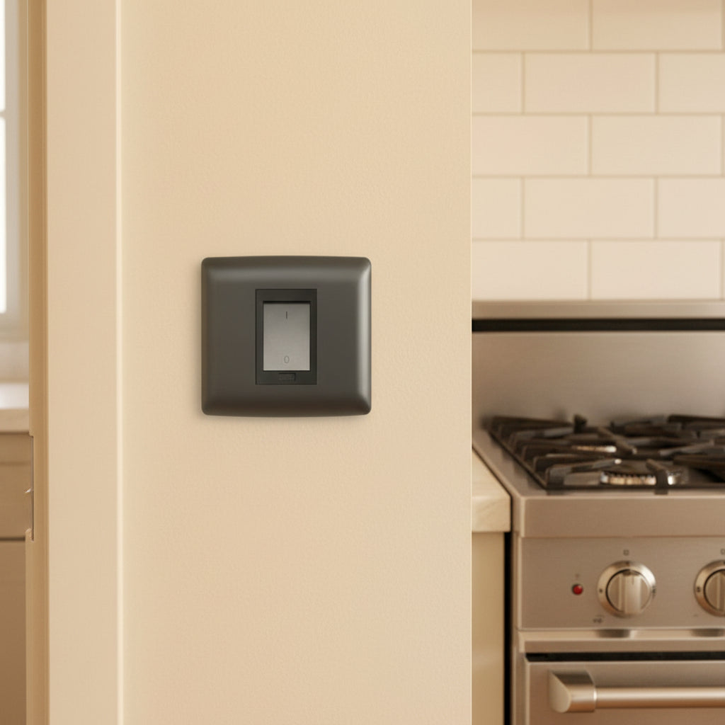 50A 2 Pole stove isolator - Black.