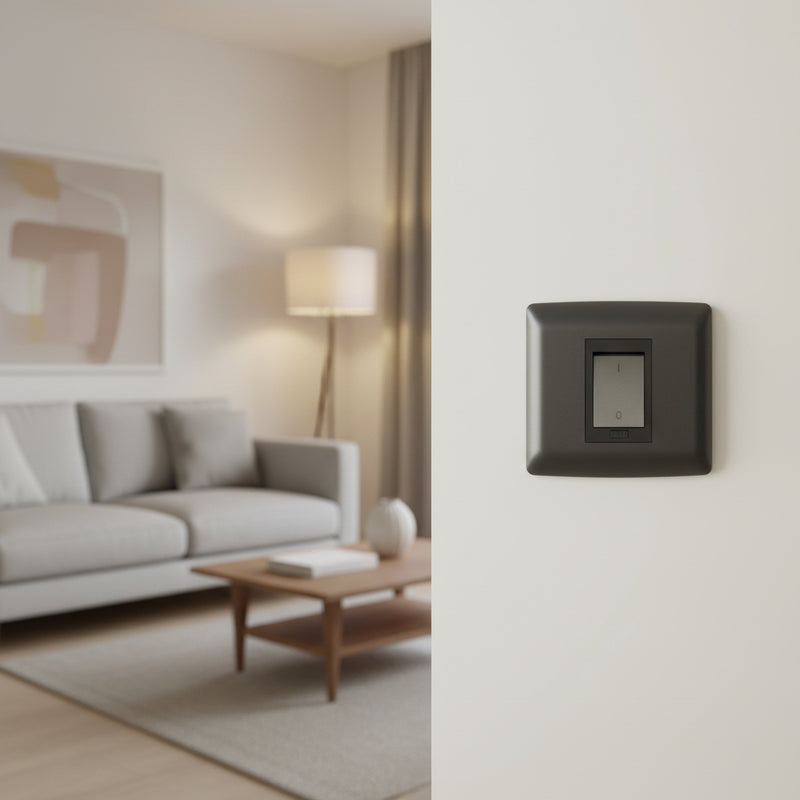 50A 2 Pole stove isolator - Black.