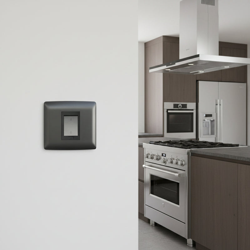 50A 2 Pole stove isolator - Black.