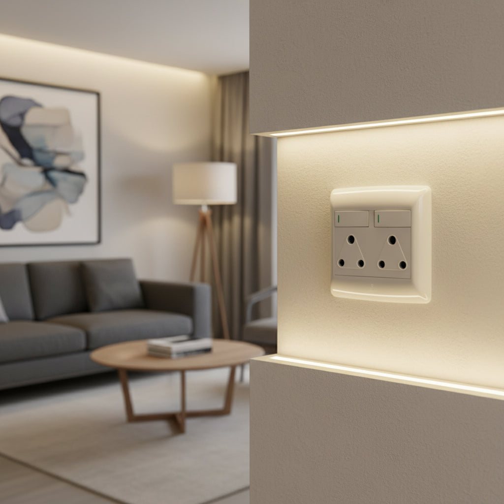4×4 Double Socket - Silver.