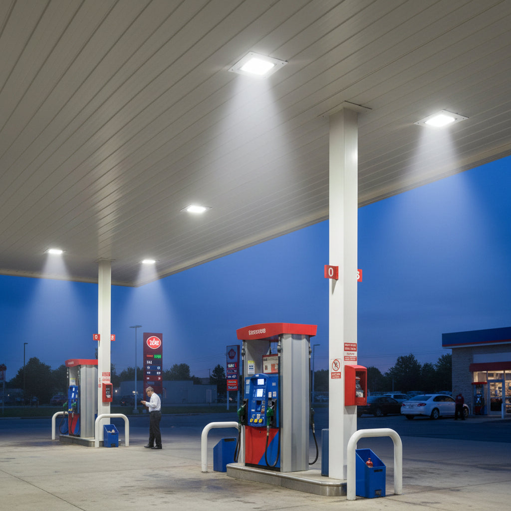 120W Surface mount LED canopy light for gas/petrol station - 170725.