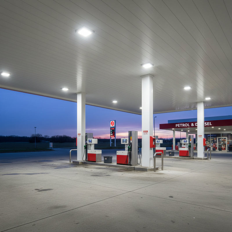 100W LED recessed canopy light for Gas/Petrol station-170729.