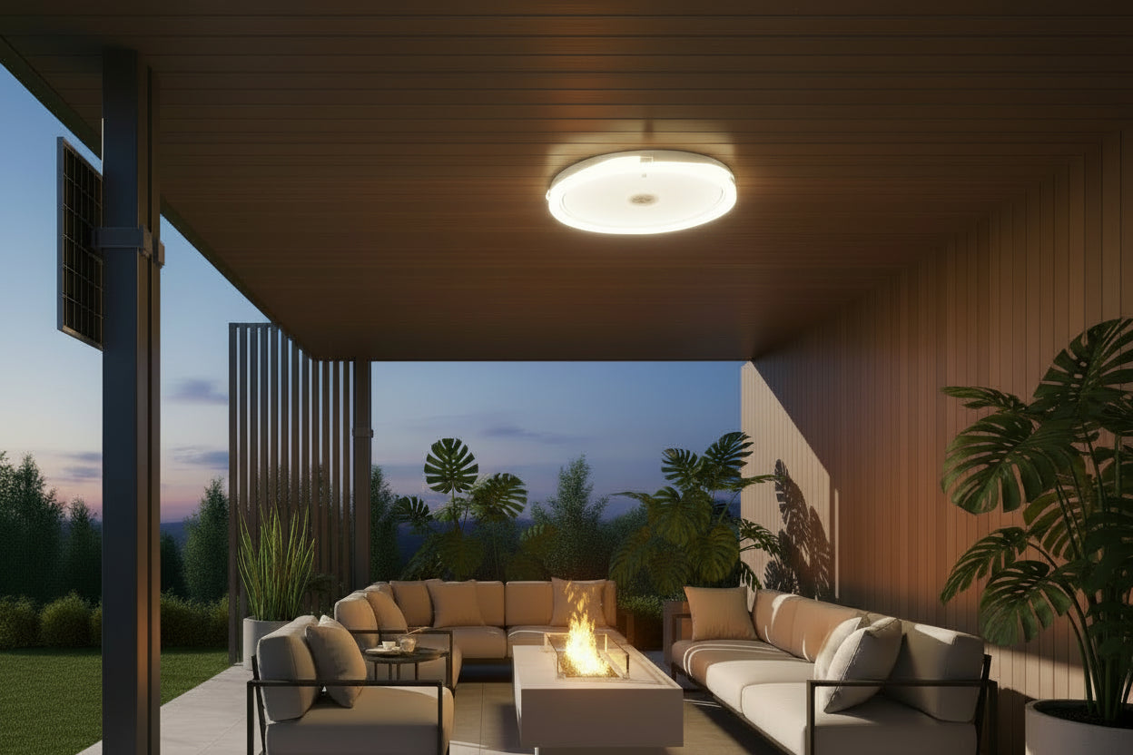 100W LED Solar Ceiling Light-6500K-IP54.