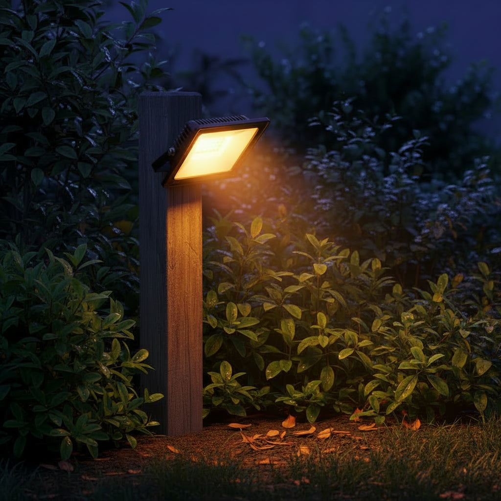 FS300 LED 20w Floodlight Black with Day Night Sensor-IP65-4000K.
