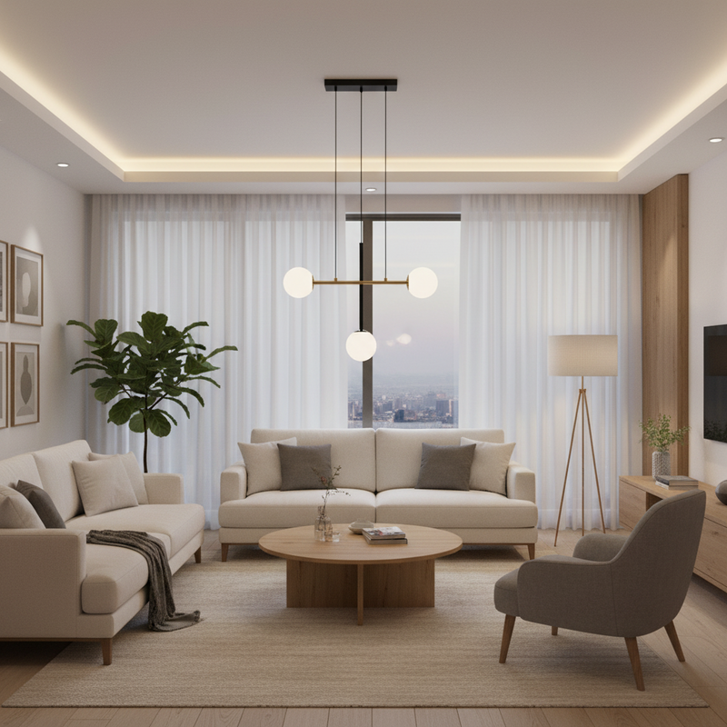 Eurolux Paz 3 LT Pendant Black/ White/Brushed Brass-P1352