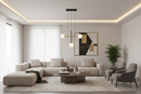 Eurolux Paz 3 LT Pendant Black/ White/Brushed Brass-P1352