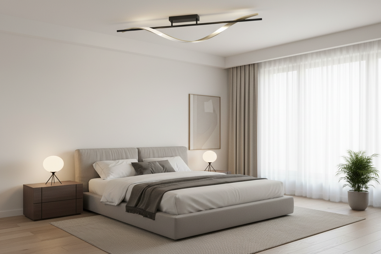 Eurolux Conaprato C/Light Black/Brushed Brass LED-C758