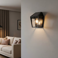 Eurolux Avony 1LT Solar Wall Light Black with PIR-O655