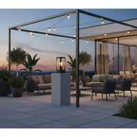 Eurolux Bhok Square Ali Outdoor Post Top with Clear Glass-O667