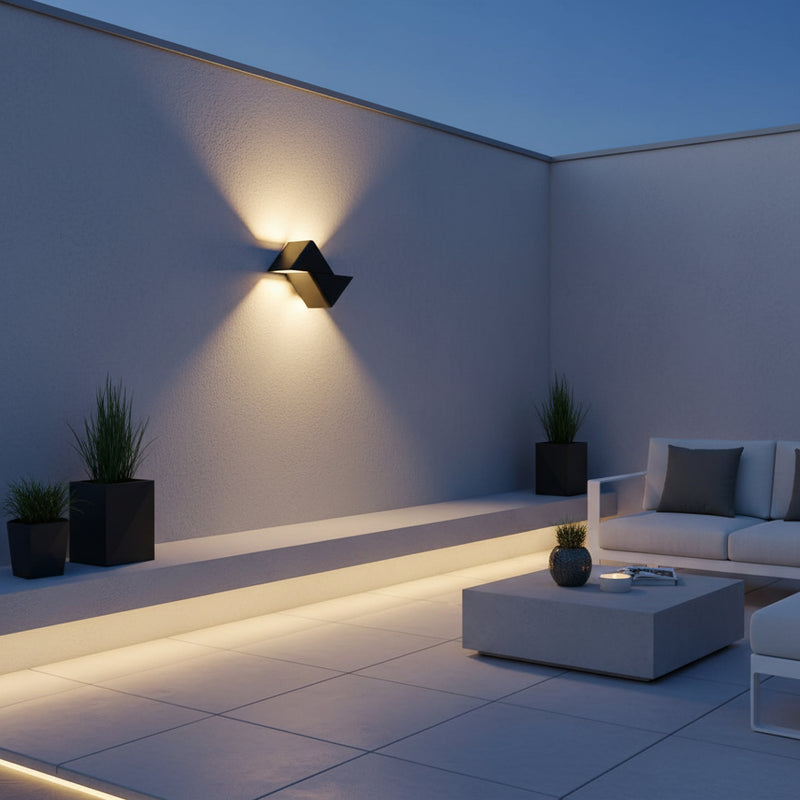 Eurolux Triat Outdoor Wall Light Black LED 12w-O665