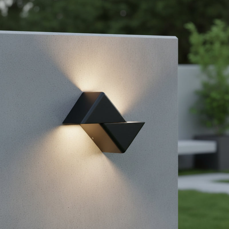 Eurolux Triat Outdoor Wall Light Black LED 12w-O665