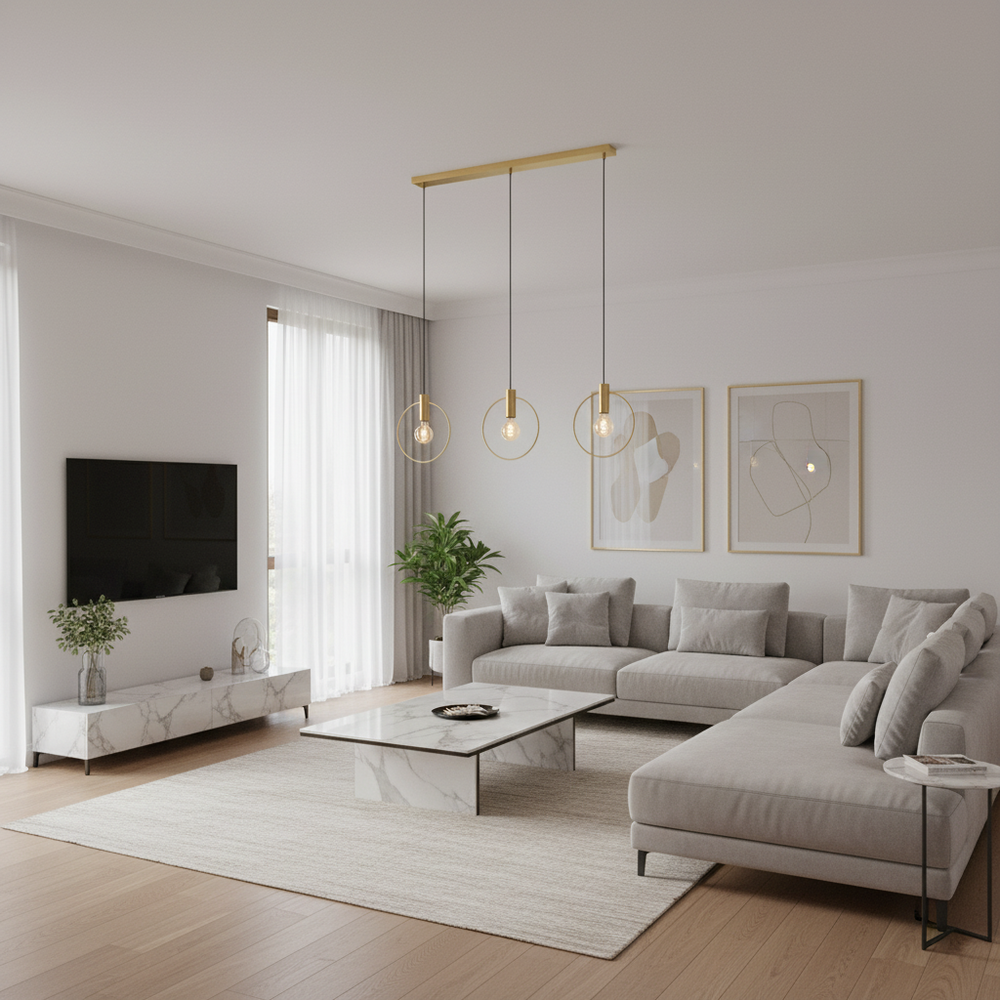 Manizales 3 LT Pendant Brushed Brass-P1347