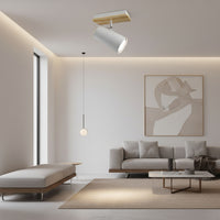Eurolux Sol S/Light 1 Light White/Wood GU10 1x5w-S534W