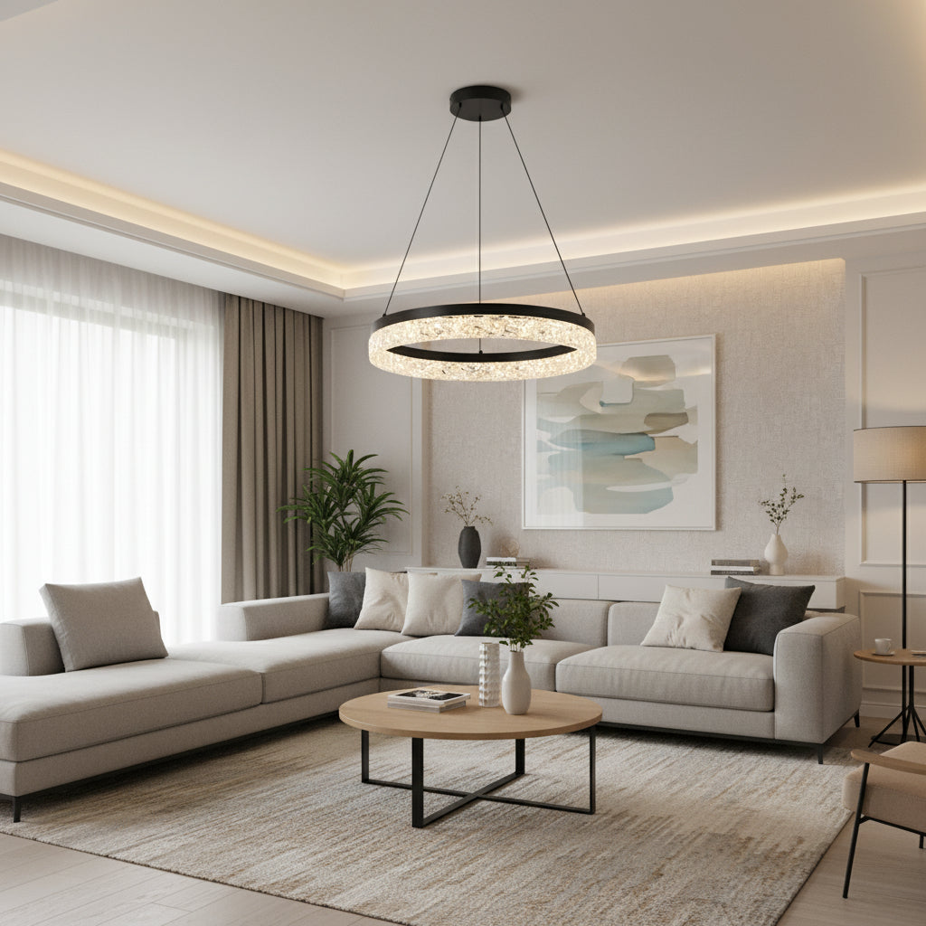 Eurolux Glint Pendant Black LED 30w 3000K-P1366