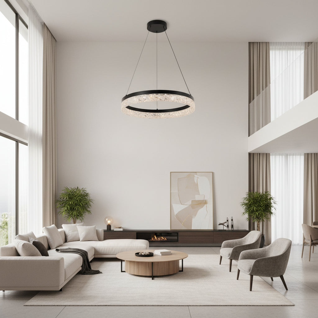 Eurolux Glint Pendant Black LED 30w 3000K-P1366