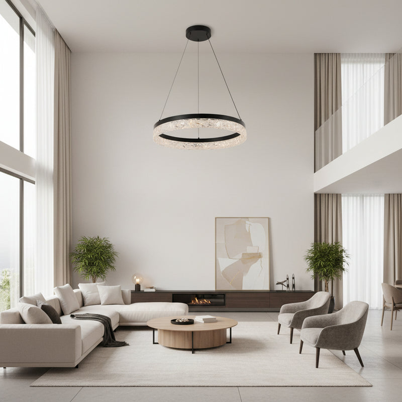 Eurolux Glint Pendant Black LED 30w 3000K-P1366