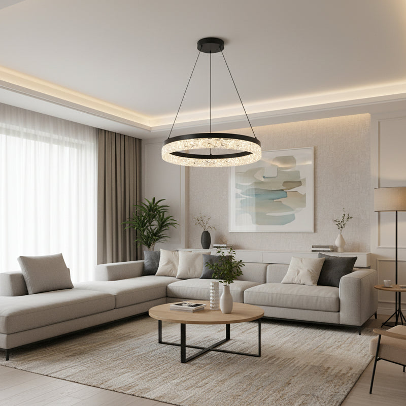 Eurolux Glint Pendant Black LED 30w 3000K-P1366